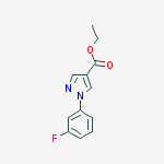 Ethyl 1-(3-fluorophenyl)-1H-pyrazole-4-carboxylate结构式