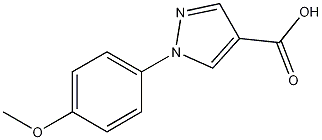 Structure of 1H-Pyrazole-4-carboxylic acid, 1-(4-methoxyphenyl)-