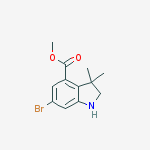 Structure of Methyl 6-bromo-3,3-dimethyl-1,2-dihydroindole-4-carboxylate
