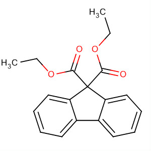 Structure of 9H-Fluorene-9,9-dicarboxylic acid, diethyl ester