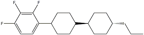 Structure of 1,2,3-Trifluoro-4-[(trans,trans)-4'-propyl[1,1'-bicyclohexyl]-4-yl]benzene