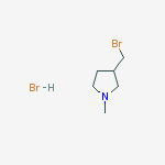 Structure of 3-(bromomethyl)-1-methylpyrrolidine hydrobromide