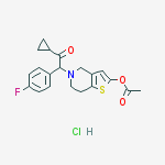 Structure of 2-[2-(Acetyloxy)-6,7-dihydrothieno[3,2-c]pyridin-5(4H)-yl]-1-cyclopropyl-2-(4-fluorophenyl)ethanone Hydrochloride