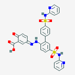 (3e)-6-oxo-3-[[4-(pyridin-2-ylsulfamoyl)-2-[4-(pyridin-2-ylsulfamoyl)phenyl]phenyl]hydrazinylidene]cyclohexa-1,4-diene-1-carboxylic Acid结构式