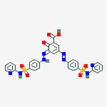 Structure of (5e)-6-oxo-3-[[4-(pyridin-2-ylsulfamoyl)phenyl]diazenyl]-5-[[4-(pyridin-2-ylsulfamoyl)phenyl]hydrazinylidene]cyclohexa-1,3-diene-1-carboxylic Acid