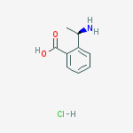 (R)-2-(1-氨基乙基)苯甲酸盐酸盐结构式