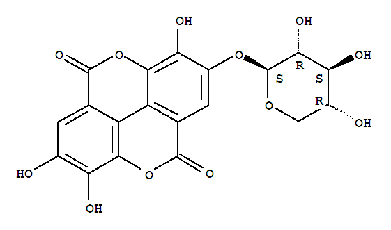 Structure of ellagic acid 4-O-xylopyranoside