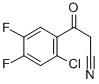 2-CHLORO-4,5-DIFLUOROBENZOYLACETONITRILE结构式