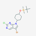 Structure of 5-BROMO-7-[TRANS-4-(TERT-BUTYLDIMETHYLSILANYLOXY)CYCLOHEXYL]-2-CHLORO-7H-PYRROLO[2,3-D]PYRIMIDINE