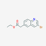 Structure of methyl 2-(3-bromoquinolin-6-yl)acetate