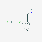 Structure of 2-(2-Chlorophenyl)-2-methylpropan-1-amine, HCl