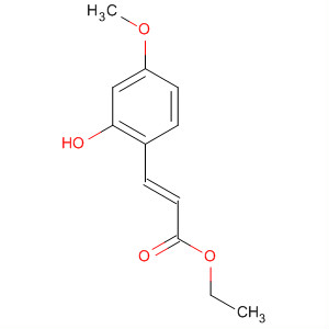 Structure of 2-Propenoic acid, 3-(2-hydroxy-4-methoxyphenyl)-, ethyl ester, (E)-