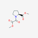 Methyl (2S)-1-(2-methoxy-2-oxoacetyl)-pyrrolidine-2-carboxylate结构式