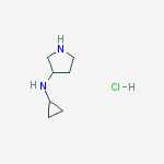 Structure of N-cyclopropyl-3-pyrrolidinamine Hydrochloride (1:1)