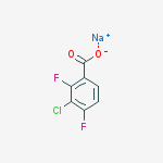 Structure of Sodium 3-chloro-2,4-difluorobenzoate