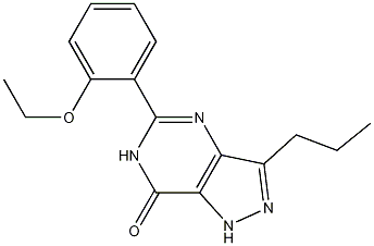 Structure of 5-(2-ETHOXYPHENYL)-1,6-DIHYDRO-3-PROPYL-7H-PYRAZOLO[4,3-D]PYRIMIDIN-7-ONE; DES(4-METHYLPIPERAZIN-1-YLSULFONYL) DESMETHYLSILDENAFIL