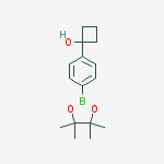 1-[4-(4,4,5,5-四甲基-1,3,2-二氧杂硼烷-2-基)苯基]环丁醇结构式