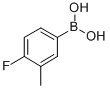 Structure of 4-Fluoro-3-methylphenylboronic acid