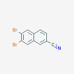 Structure of 6,7-dibromonaphthalene-2-carbonitrile