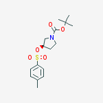 (R)-3-(甲苯-4-磺酰氧基)-吡咯烷-1-羧酸叔丁酯结构式