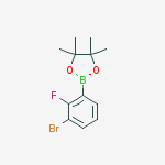 2-(3-Bromo-2-fluorophenyl)-4,4,5,5-tetramethyl-1,3,2-dioxaborolane结构式