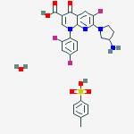 Structure of TOSUFLOXACIN P-TOLUENESULFONATE HYDRATE
