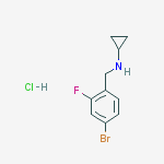 Structure of N-(4-Bromo-2-fluorobenzyl)cyclopropanamine HCl