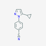 Structure of 4-(5-Cyclopropylpyrazol-1-yl)benzonitrile