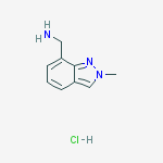 Structure of 1-(2-methyl-2h-indazol-7-yl)methanamine Hydrochloride (1:1)