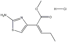Structure of 4-Thiazoleaceticacid, 2-amino-a-propylidene-,methyl ester, monohydrochloride, (Z)-
