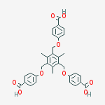 Structure of 4,4',4''-(((2,4,6-triMethylbenzene-1,3,5-triyl)tris(Methylene))tris(oxy))tribenzoic acid