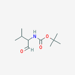 Structure of Carbamic acid, (1-formyl-2-methylpropyl)-, 1,1-dimethylethyl ester