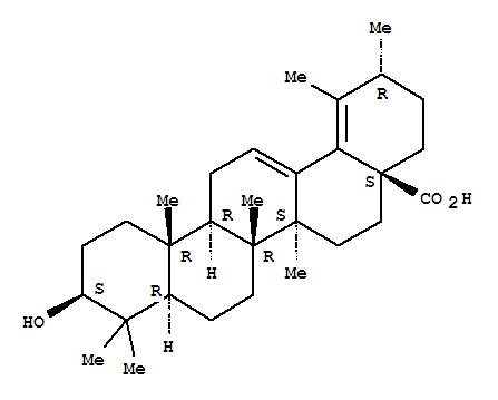 Structure of Ursa-12,18-dien-28-oicacid, 3-hydroxy-, (3b)-