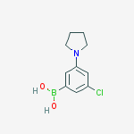 Structure of [3-chloro-5-(1-pyrrolidinyl)phenyl]boronic Acid