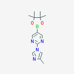 Structure of 2-(4-Methylimidazol-1-yl)pyrimidine-5-boronic acid, pinacol ester