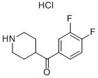 (3,4-二氟苯基)-哌啶-4-甲酮盐酸盐结构式