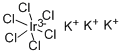 Structure of POTASSIUM HEXACHLOROIRIDATE (III)