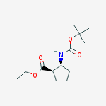 Structure of cis-Ethyl 2-((tert-butoxycarbonyl)amino)cyclopentanecarboxylate