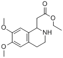 Structure of 1-Isoquinolineacetic acid, 1,2,3,4-tetrahydro-6,7-dimethoxy-, ethyl ester