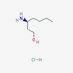 Structure of (3s)-3-aminoheptan-1-ol;hydrochloride