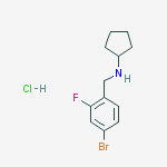 Structure of N-Cyclopentyl 4-bromo-2-fluorobenzylamine, HCl
