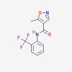 Structure of 5-methyl-n-[2-(trifluoromethyl)phenyl]-1,2-oxazole-4-carboxamide