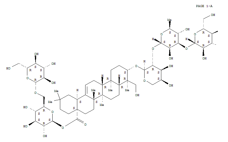 灰毡毛忍冬皂苷甲结构式