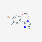 9-Bromo-2-iodo-10-methyl-5,6-dihydrobenzo[f]imidazo[1,2-d][1,4]oxazepine结构式