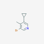 3-bromo-5-cyclopropyl-4-methylpyridine结构式