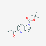 tert-butyl 5-propionyl-1H-pyrrolo[3,2-b]pyridine-1-carboxylate结构式
