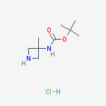 3-(BOC-AMINO)-3-METHYLAZETIDINE HYDROCHLORIDE结构式