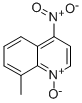 Structure of 8-METHYL-4-NITROQUINOLINE-1-OXIDE