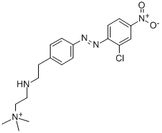 Structure of [2-[[4-[(2-chloro-4-nitrophenyl)azo]phenyl]ethylamino]ethyl]trimethylammonium
