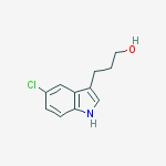 Structure of 1H-Indole-3-propanol, 5-chloro-